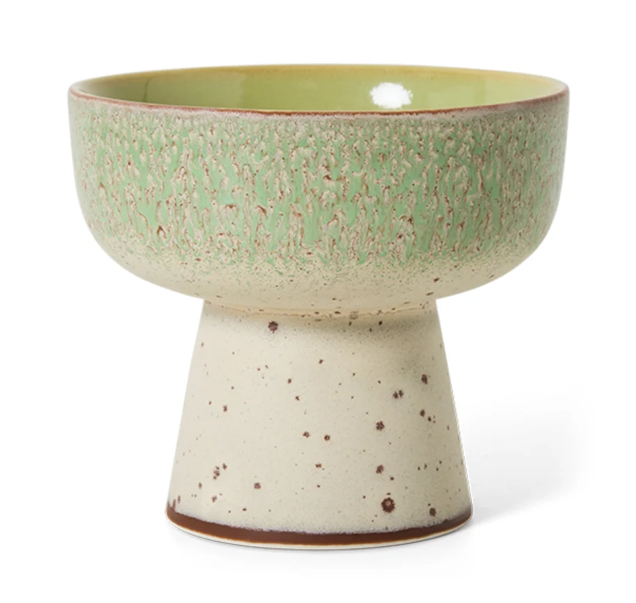 HKliving Schaal 70s Ceramics Tapas Bowl On Base Slush L