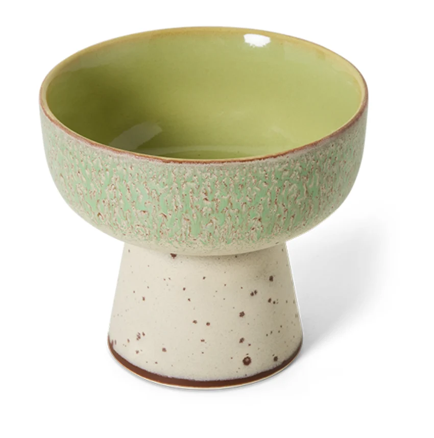 HKliving Schaal 70s Ceramics Tapas Bowl On Base Slush L