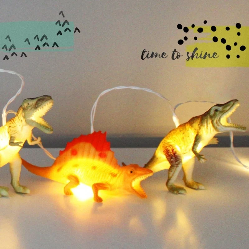 House Disaster string lights natural dinosaurs