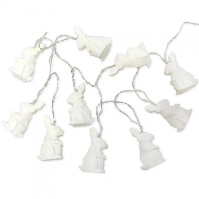 House Disaster string origami white rabbit lights
