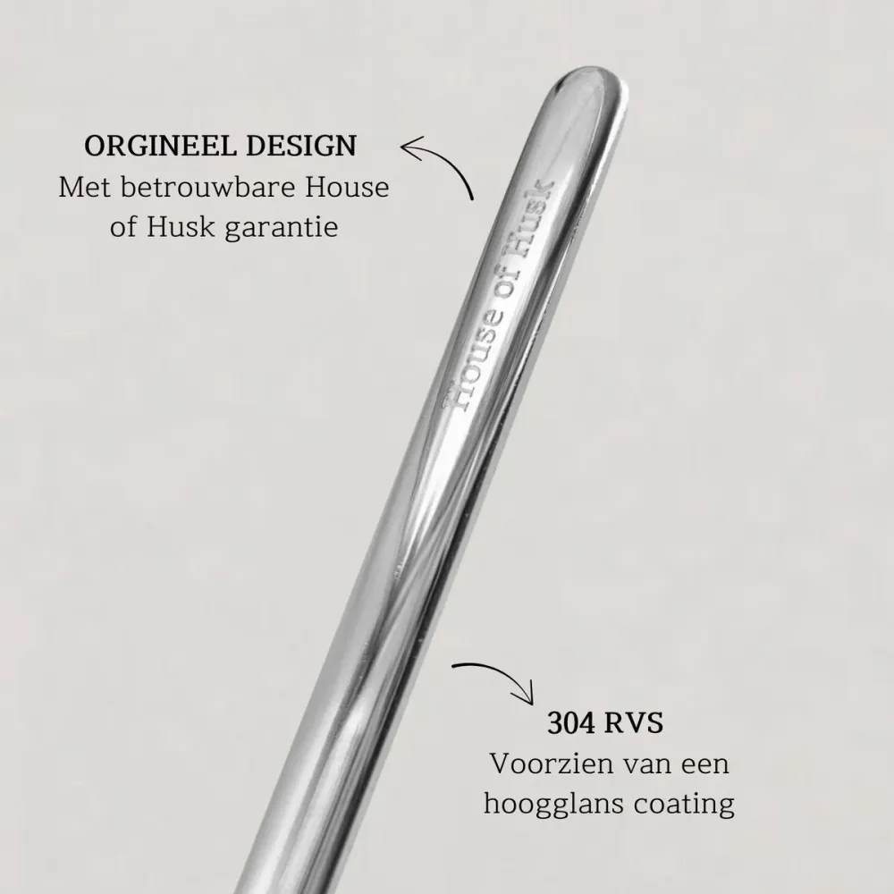 Dun Longdrinklepels 22cm Zilver 6 Stuks House of Husk