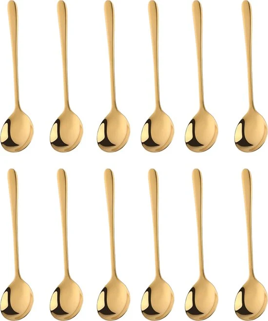 Koffielepels 12cm Goud 12 Stuks House of Husk
