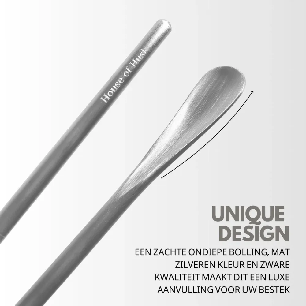 Matte Theelepels 13cm Zilver 12 Stuks House of Husk