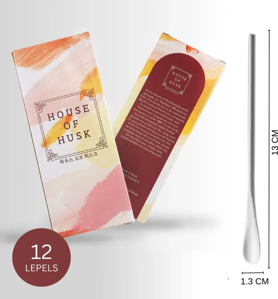 Matte Theelepels 13cm Zilver 12 Stuks House of Husk