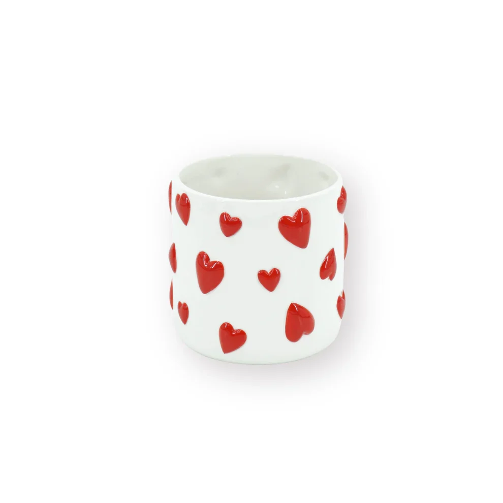 Bloempot hartjes wit (klein) Housevitamin