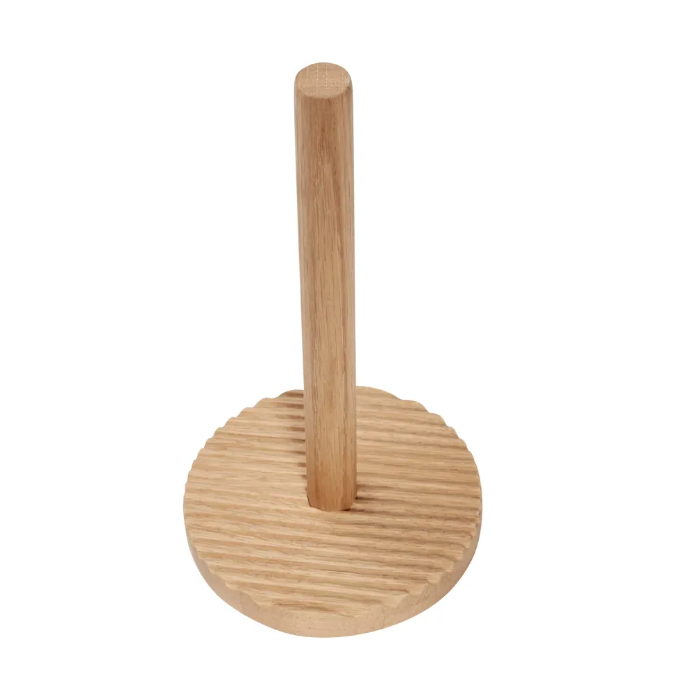 Hübsch keukenrolhouder Wave - eikenhout - ø15xh28cm Hubsch