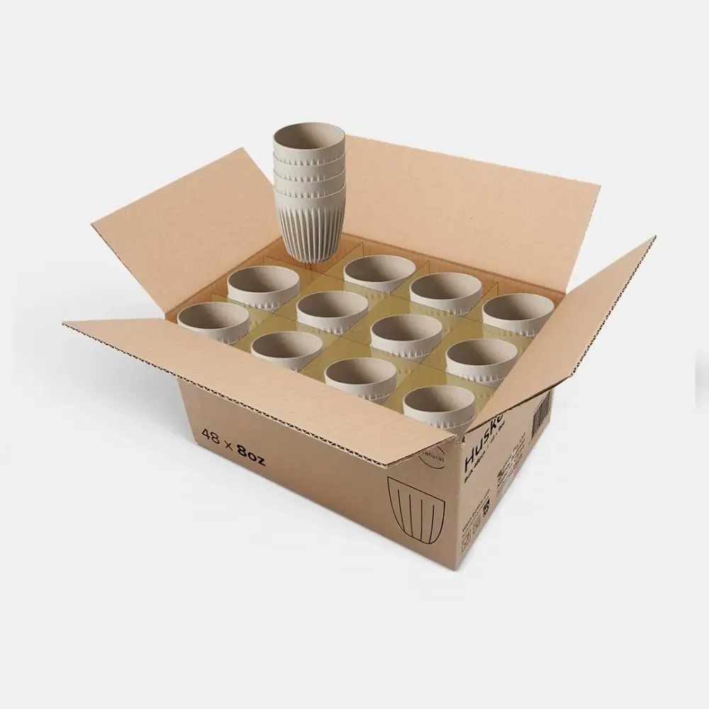 Huskee Mugg 8oz Natuurlijke kleur - 48 stuks