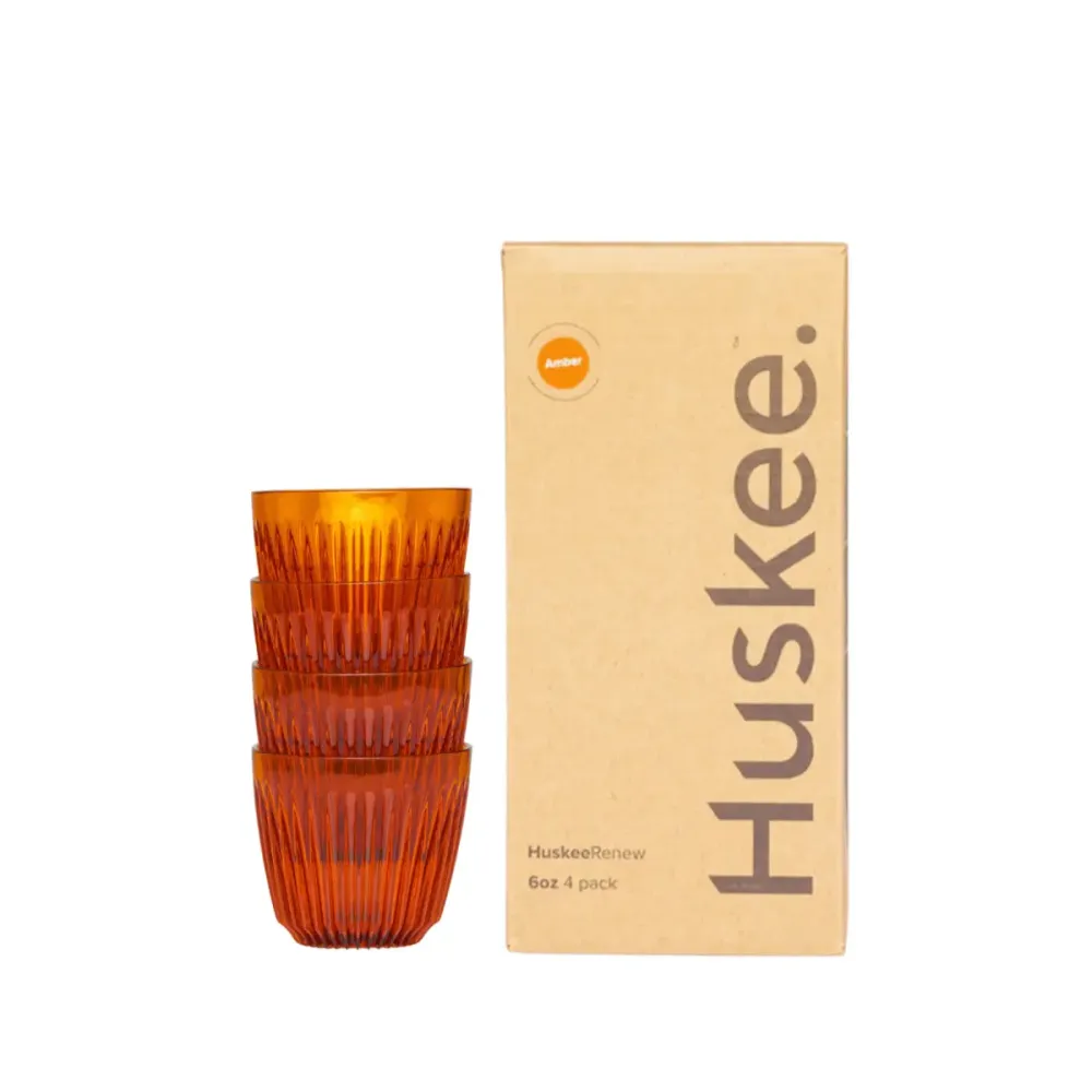 Huskee Renew 6oz 4-pack Amber