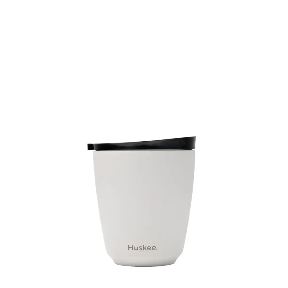 Huskee Stål mok 235 ml – duurzame koffiekop wit