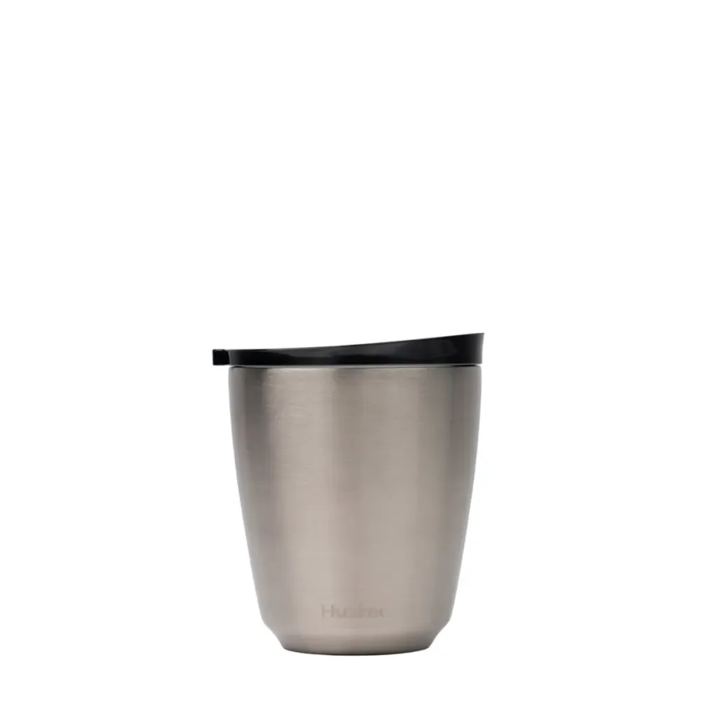 Huskee Stål mug 235 ml – duurzame koffiebeker van geborsteld staal