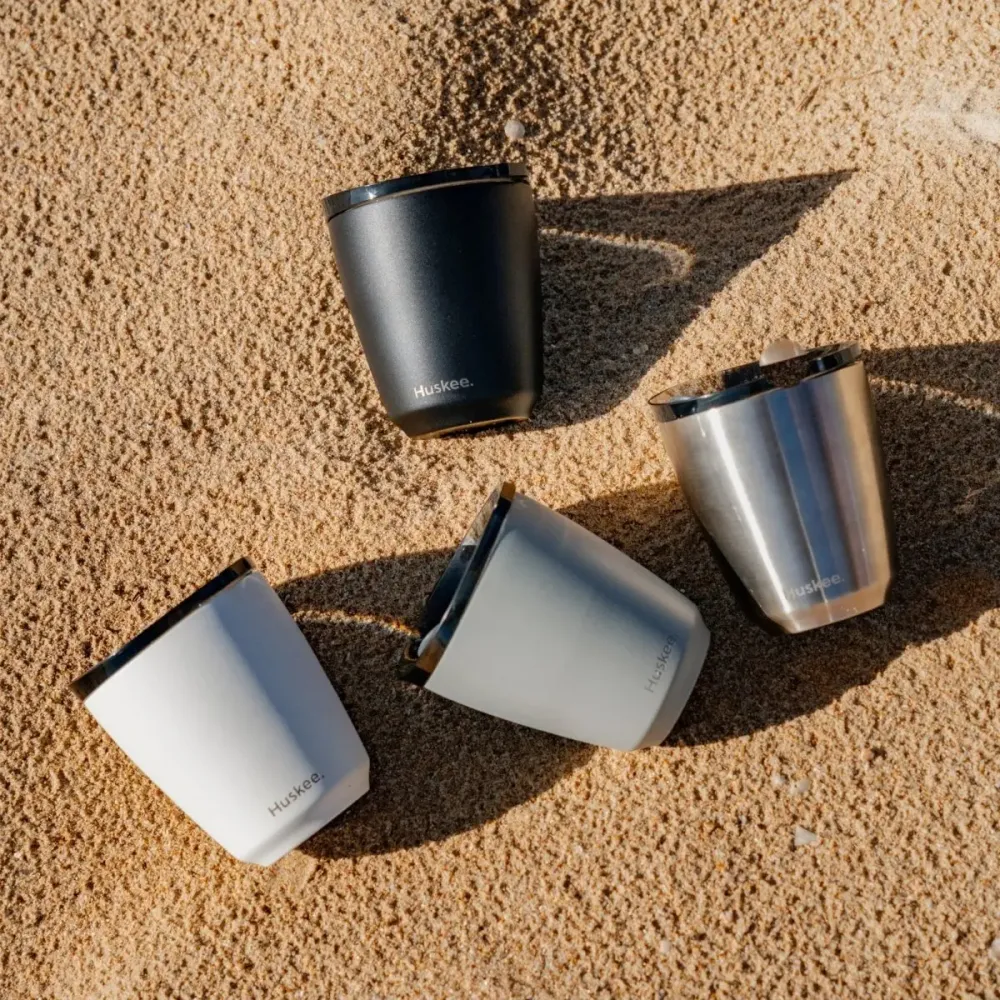 Huskee Stål mug 235 ml – duurzame koffiebeker van geborsteld staal