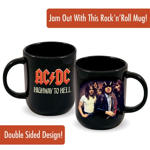 AC/DC Highway to Hell Cappuccino keramische mok (zwart) ICUP