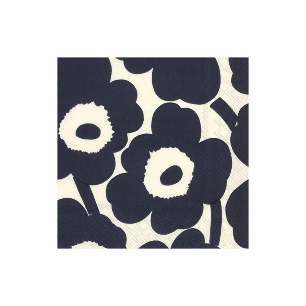Ihr Papieren Servetten Marimekko Suur Unikko Donkerblauw Natuur 33/33