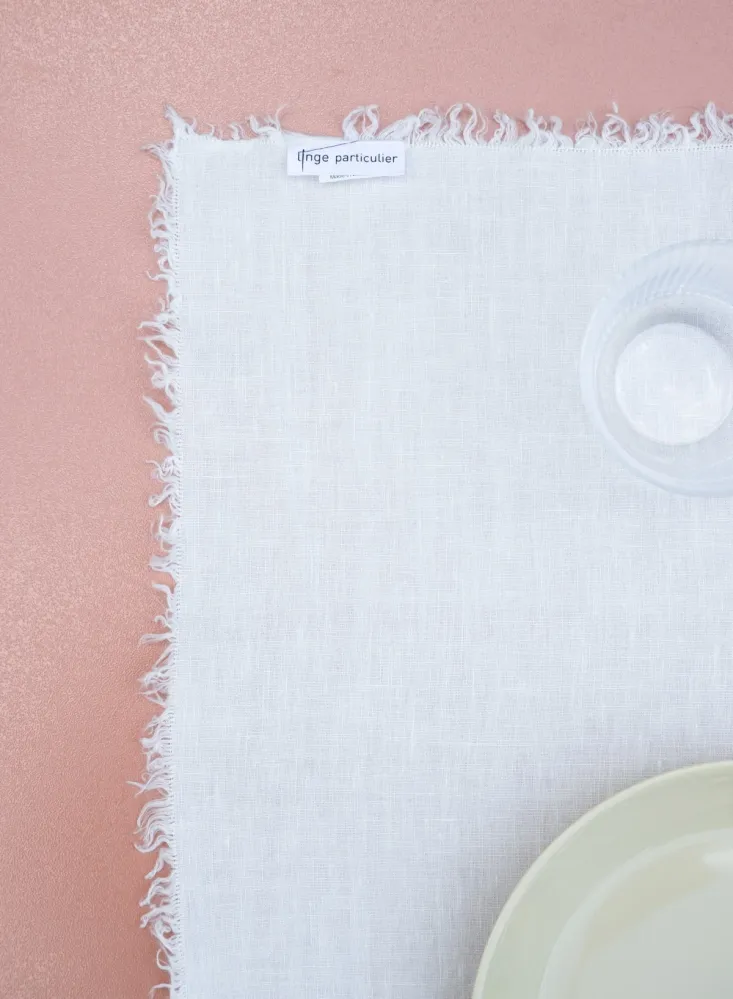 Table Napkin Fringes, Off White - Linge Particulier Interior Objects