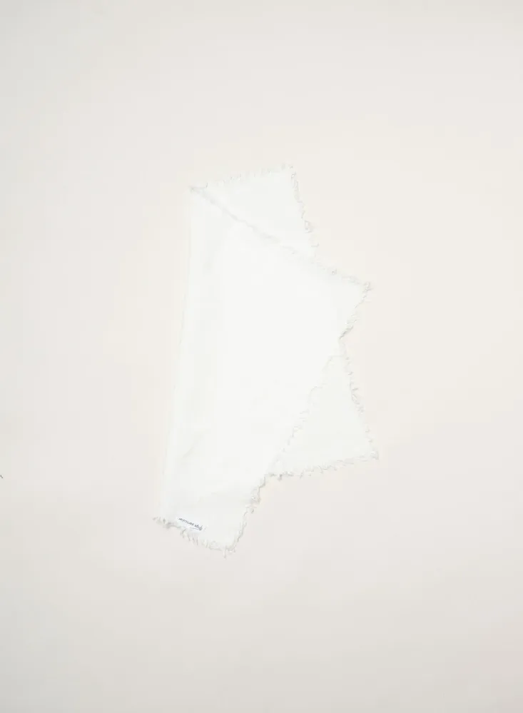 Table Napkin Fringes, Off White - Linge Particulier Interior Objects
