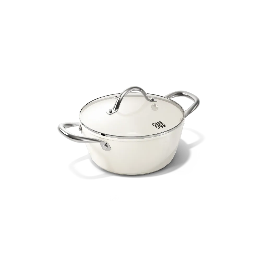 Go Ivory Kookpan met deksel 22 cm