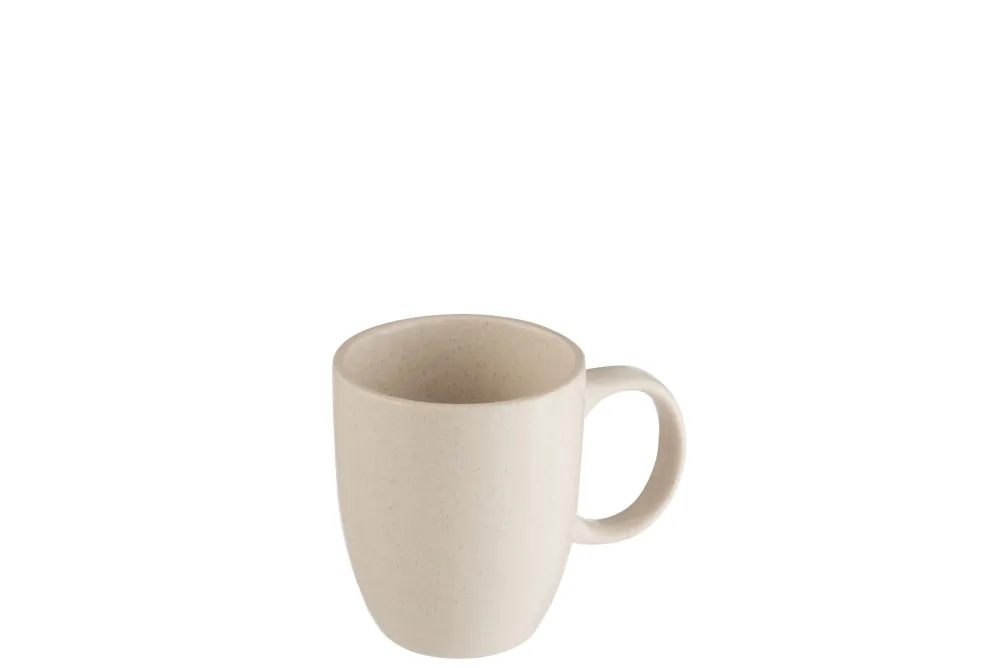 J-Line kop Marie - keramiek - creme - 6 stuks