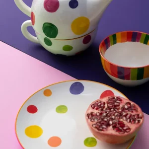 J-Line kop + theepot 'Tea One' set - porselein - mix - giftbox van 3