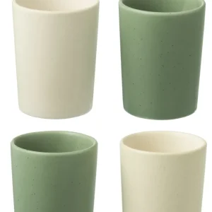 J-Line mok - keramiek - groen/wit - doos van 4