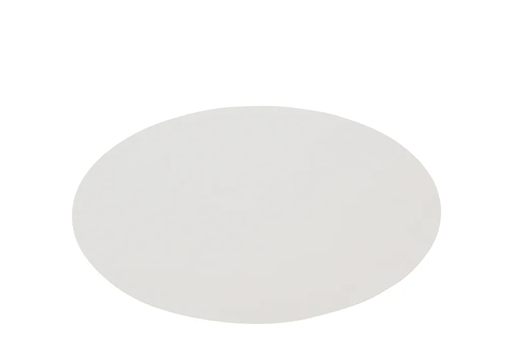 J-Line placemat Rond - kunststof - wit - 6 stuks