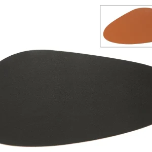 J-Line placemat Steen - kunststof - zwart - 6 stuks