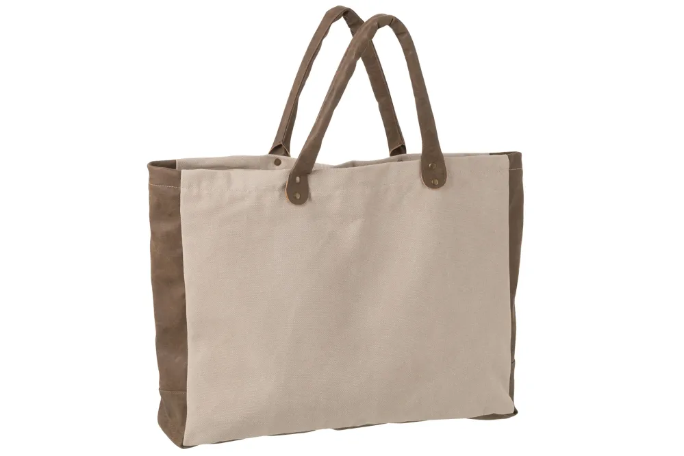J-Line strandtas Korte Oren - textiel - beige