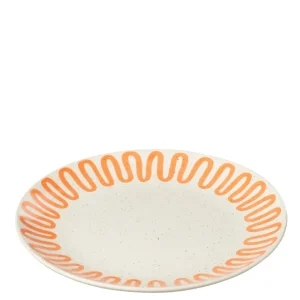J-Line Bord Curve Porselein Oranje Small
