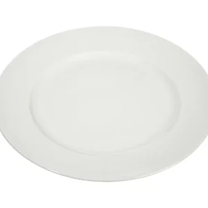 J-Line Bord Streep Porselein Wit 20X20x2cm