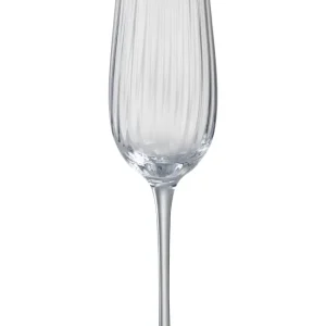 J-Line Champagneglas Strepen Glas Transparant