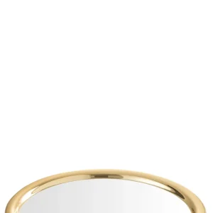 J-Line Decoratief bord - glas - goud/ transparant