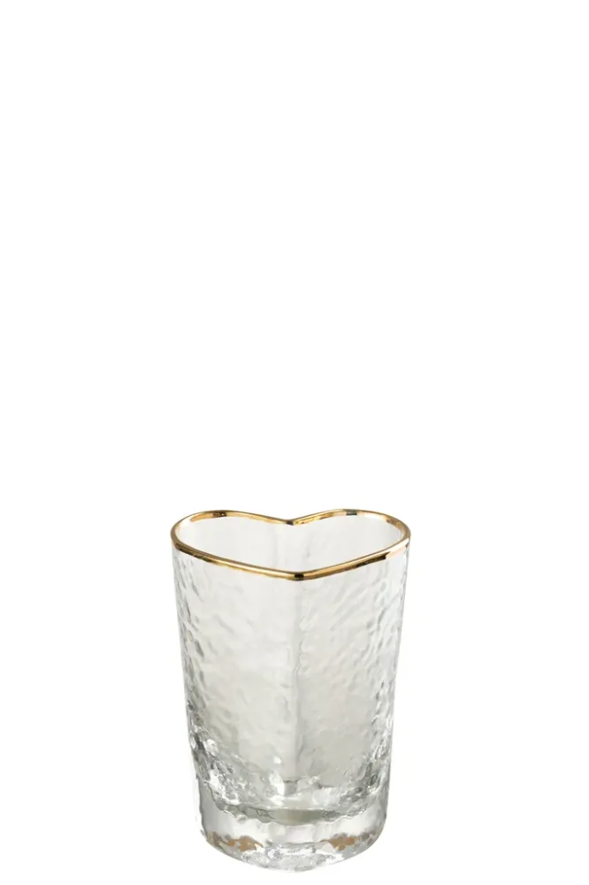 J-Line Drinkglas Hart Glas Goud/Transparant