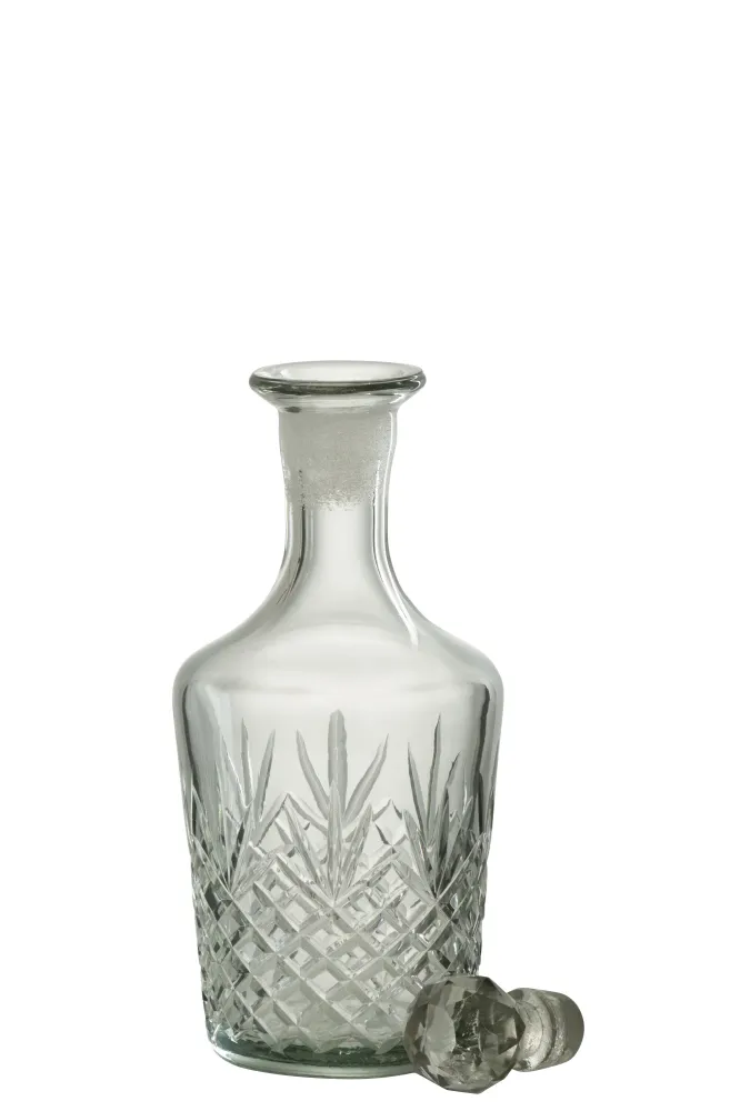J-Line Fles Faune Glas Transparant Large