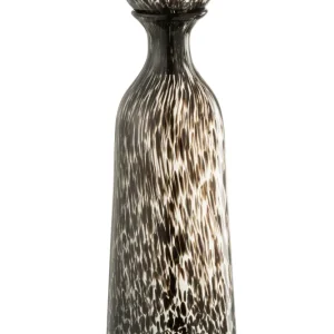 J-Line Fles+Stop Stip Decoratief Hoog Glas Zwart Large