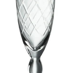 J-Line Fluteglas Gegraveerd Glas Transparent 6X25cm