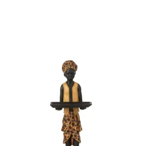 J-Line Jongen Plateau Poly Zwart/Bruin