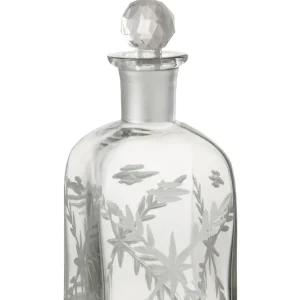 J-Line Karaf Chloe Vierkant Glas Transparant/Goud