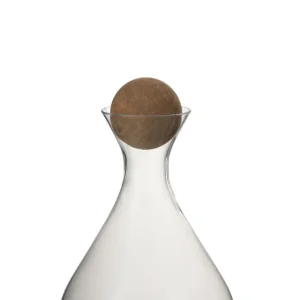 J-Line karaf + stop - glas/ kurk - transparant
