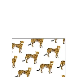 J-Line Luipaard servetten - papier - naturel - S - 20 per pak - 9x