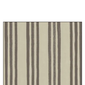 J-Line Pak 20 Servetten Strepen Papier Taupe/Bruin Large