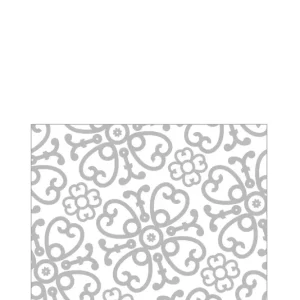 J-Line Pak 20 Servetten Symphonie Papier Wit/Zilver Small