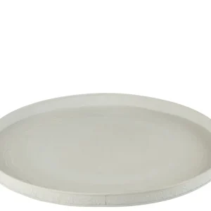 J-Line Plateau Rond Klassiek Ijzer Wit Medium
