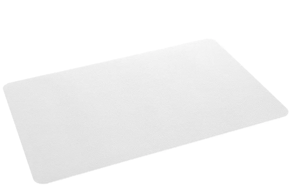 J-Line Rechthoek placemat - kunststof - wit - 6x