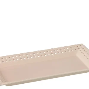 J-Line Rechthoekig bord - keramiek - roze