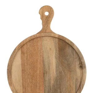 J-Line Rond Handvat Mango snijplank - hout - naturel