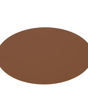 J-Line Rond placemat - kunststof - cognac