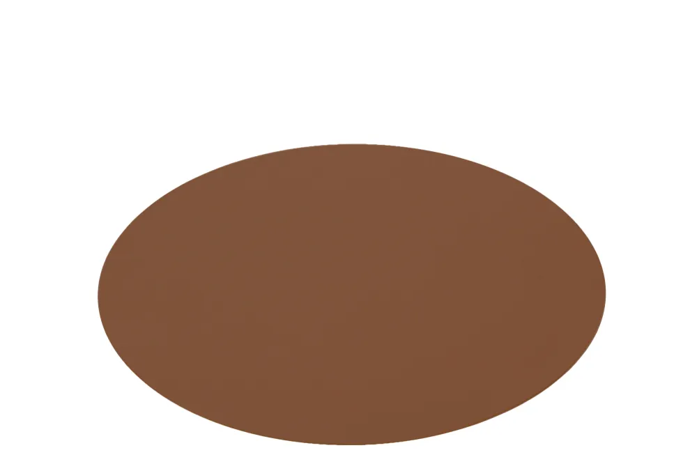 J-Line Rond placemat - kunststof - cognac