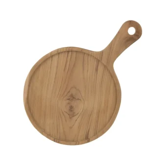 J-Line Rond snijplank - hout - naturel - M