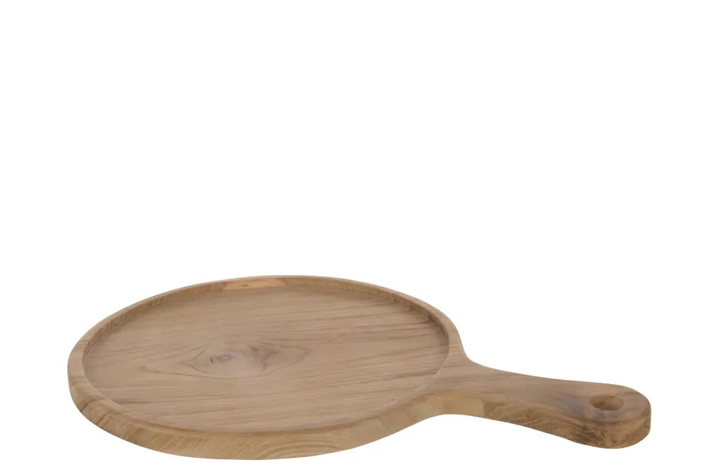 J-Line Rond snijplank - hout - naturel - M