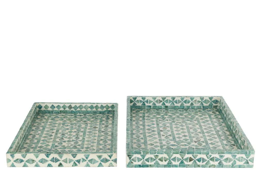 J-Line Set Van 2 Plateau Parel Azur
