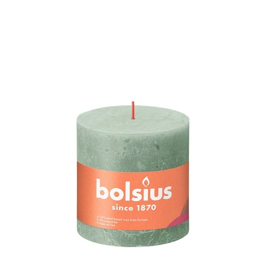 Kaarsen rustiek 100/100 Jade Green 3st -